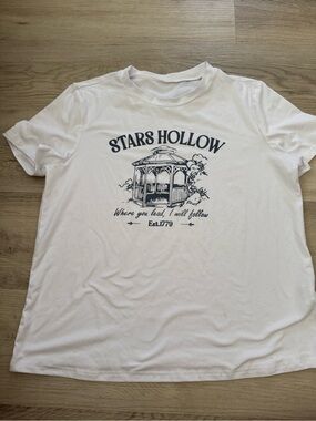 Gilmore Girls Stars Hollow White T-shirt Women’s Size Medium Where You Lead